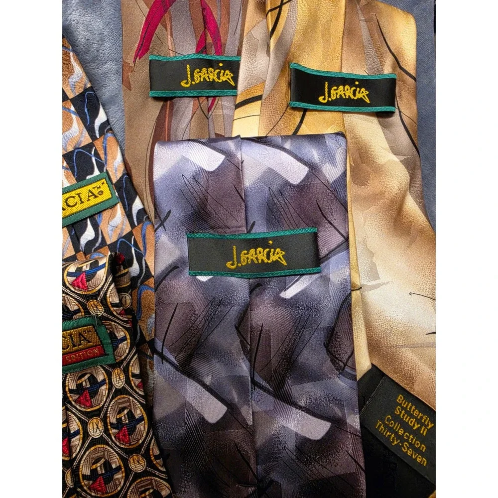 J. Garcia Silk Tie Lot 10pc Vintage Abstract Art Grateful Dead Neckties Set